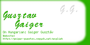 gusztav gaiger business card